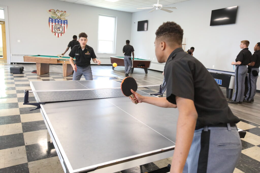 VFMA Cadets playing ping pong